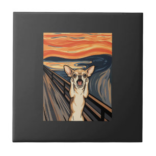 Arte de Cachorro Expressionista Grito de Chihuahua