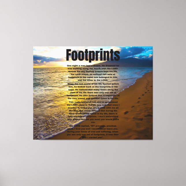 Arte de Canvas Bíblica do Poema (Frente)