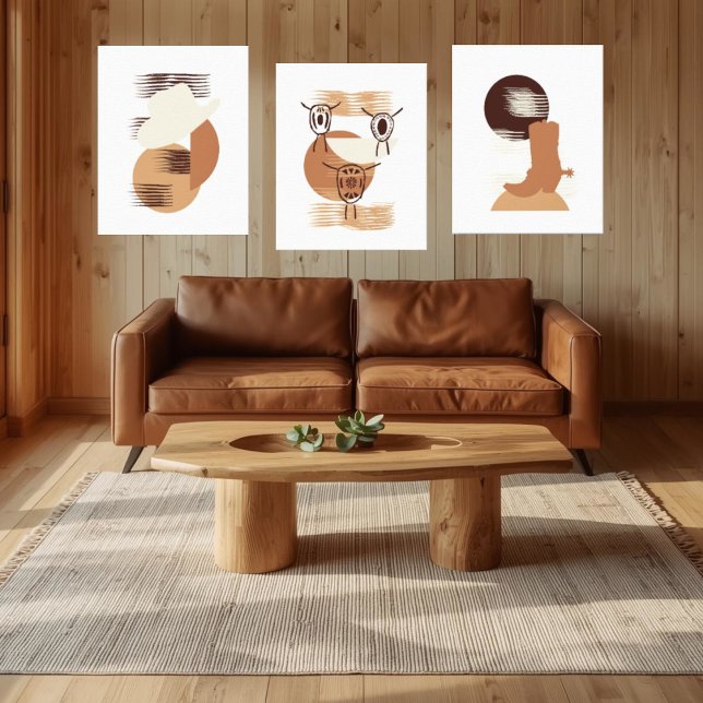 Arte de Canvas de chapéu de cowboy neutro minimali (Criador carregado)