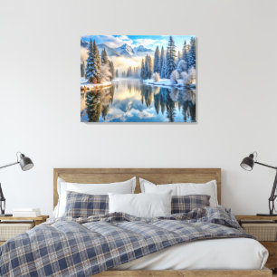 Arte de Canvas de inverno em neve