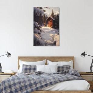 Arte de Canvas de inverno em neve