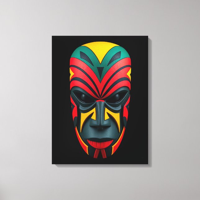Arte de Canvas de Máscara Africana (Frente)