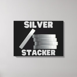 Arte de Canvas de Moedas de Silver Stacker Silver 