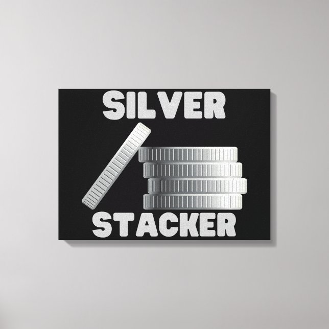 Arte de Canvas de Moedas de Silver Stacker Silver  (Frente)