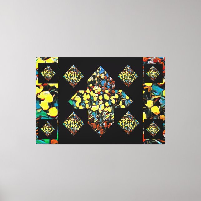 Arte de Canvas de Tulipas de Sinal do abstrato Plu (Frente)