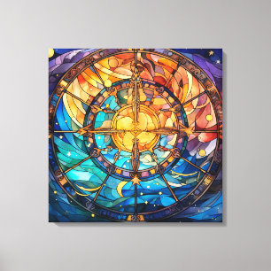 Arte de Canvas de Vidro Celestial
