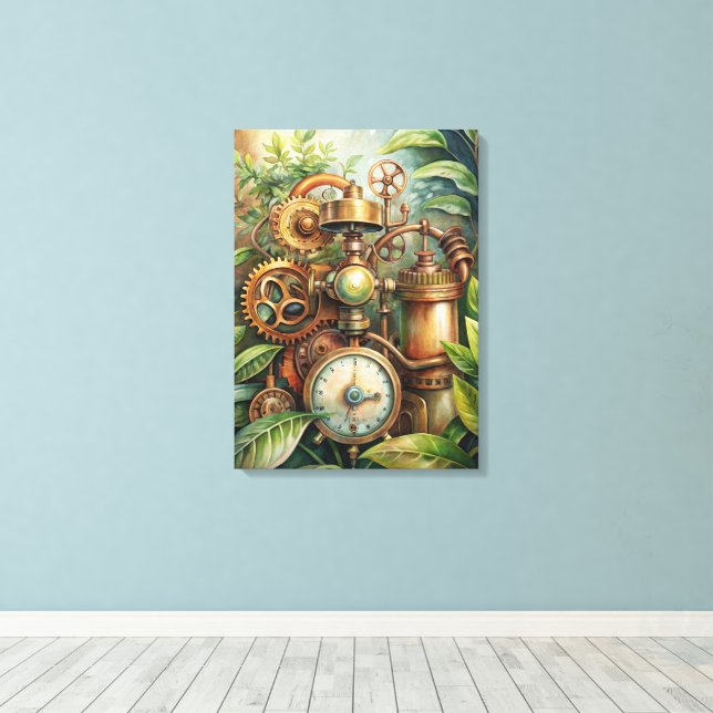 Arte de Canvas do Jardim Steampunk (Insitu(piso de madeira))