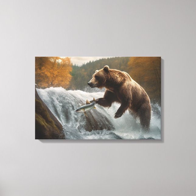 Arte de Canvas do Urso Yellowstone (Frente)
