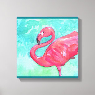 Arte de Canvas Flamingo