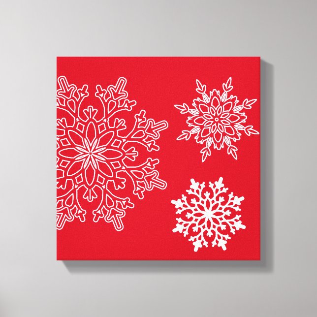 Arte de Canvas Flocos de Neve Feriados (Frente)