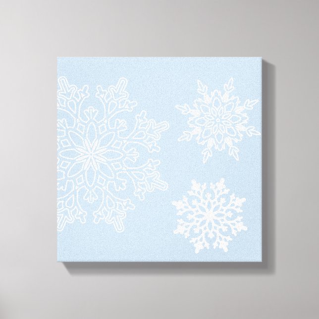 Arte de Canvas Flocos de Neve Feriados (Frente)