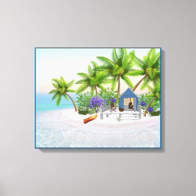 ARTE DE CANVAS PARADISTA TROPICAL ISLAND (Frente)