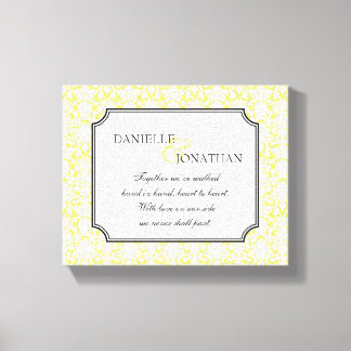 Arte de canvas personalizada de casamento tema dam