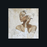 Arte de Canvas Retrato de Moda Moderna<br><div class="desc">Elevem o vosso decoro doméstico com este espantoso "Retrato de Moda Moderna, Pintura de Canvas". Esta elegante peça de arte de tela quadrada mostra um retrato contemporâneo de uma jovem, meticulosamente trabalhada para capturar sua elegância e graça. O fundo bege suave melhora a delicada estética da pintura, fazer-a uma adição...</div>