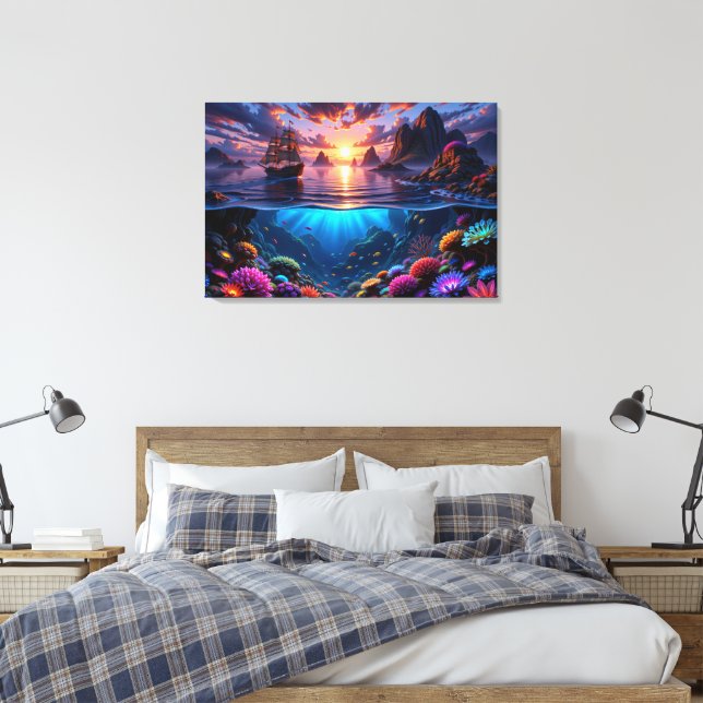 Arte de Canvas Sunset Ocean (Insitu(Quarto))