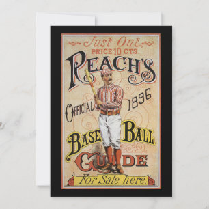 Arte de capa do Guia de Beisebol Esportivo Vintage