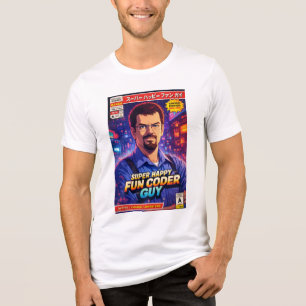 Arte de Capa do Super Feliz Cara Programador Diver