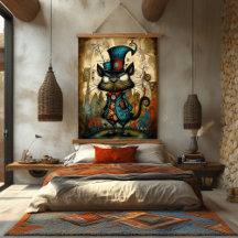 Arte de Caractere do Rato Quirky Steampunk