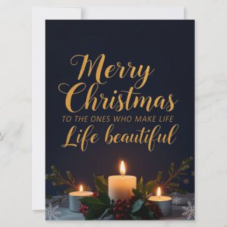 Arte de Carta de Cumprimento de Natal Elegante