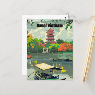 Arte de Cartão Postal de Hanoi Vietnã, Viagens a H