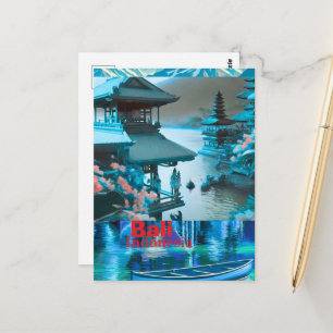 Arte de cartão postal de viagem de Bali, horizonte