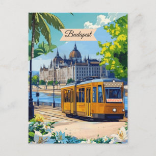 Arte de cartão postal de viagem de Budapeste, cart
