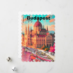 Arte de Cartão Postal de Viagem de Budapeste, Cart