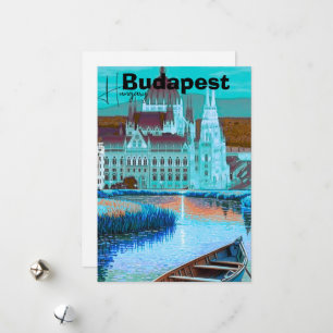 Arte de cartão postal de viagem de Budapeste, cart