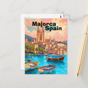 Arte de Cartão Postal de Viagem de Maiorca Espanha