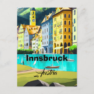 Arte de Cartão Postal de Viagem Innsbruck Áustria,