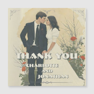 Arte de Casal de Noivado Romântico Vintage