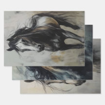 Arte de Cavalo de Ferrugem do Trio de Desanexação