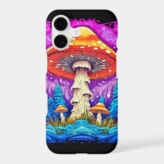 Arte de Cogumelo Florestal Majestoso Vintage