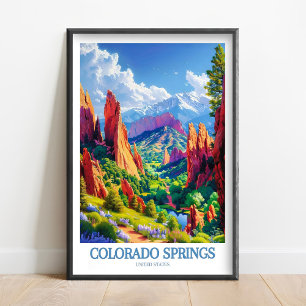 Arte de Colorado Springs - Impressão de Pikes Peak