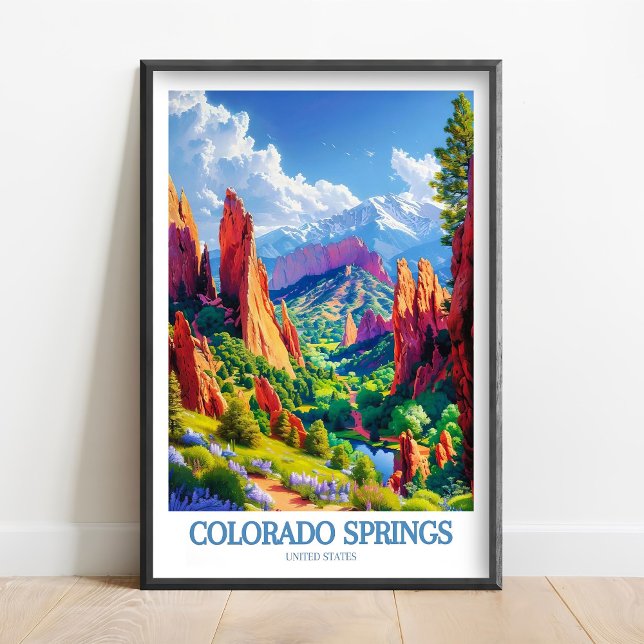 Arte de Colorado Springs - Impressão de Pikes Peak (Criador carregado)