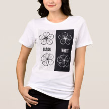Arte de Contraste Floral Preto Branco | Minimalist