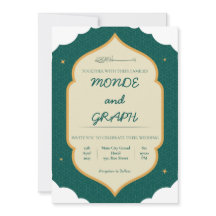 Arte de Convites para Casamento Islâmico