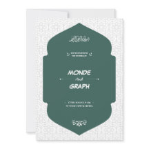 Arte de Convites para Casamento Islâmico