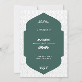 Arte de Convites para Casamento Islâmico