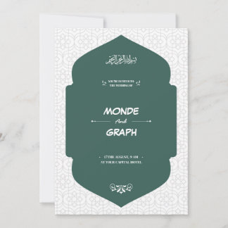 Arte de Convites para Casamento Islâmico