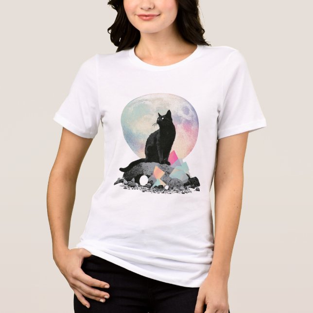 Arte de Cristal de Lua de Gata Preta (Frente)