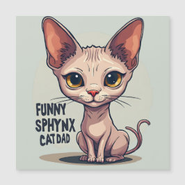 Arte de desenho animado de pai de gato Sphynx engr