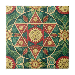 Arte de Design de Mandala Floral Geométrico Sagrad
