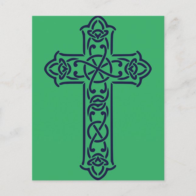Arte de Entrelaçamento Gráfico da Cruz Celta (Frente)