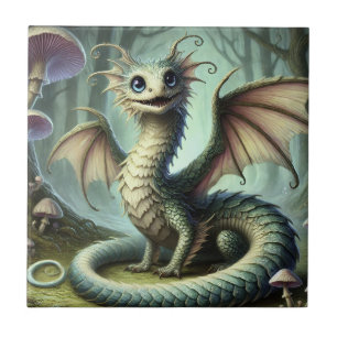 Arte de Fantasia de Criatura Fofa do Jabberwocky d