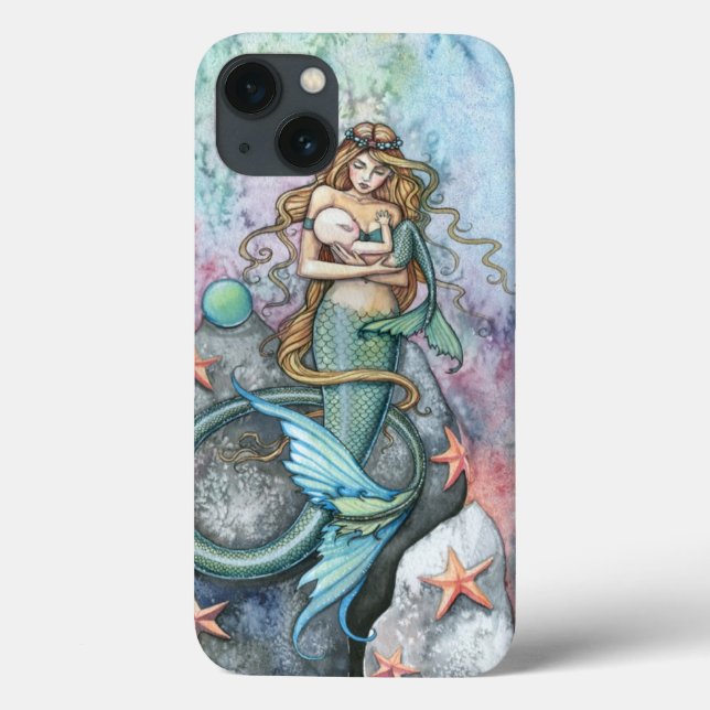 Arte de Fantasia de Sereia Bebê Mãe Eterna Amor (Verso)