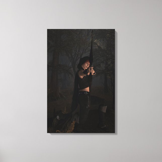 Arte de fantasia digital sobre Canvas (Frente)