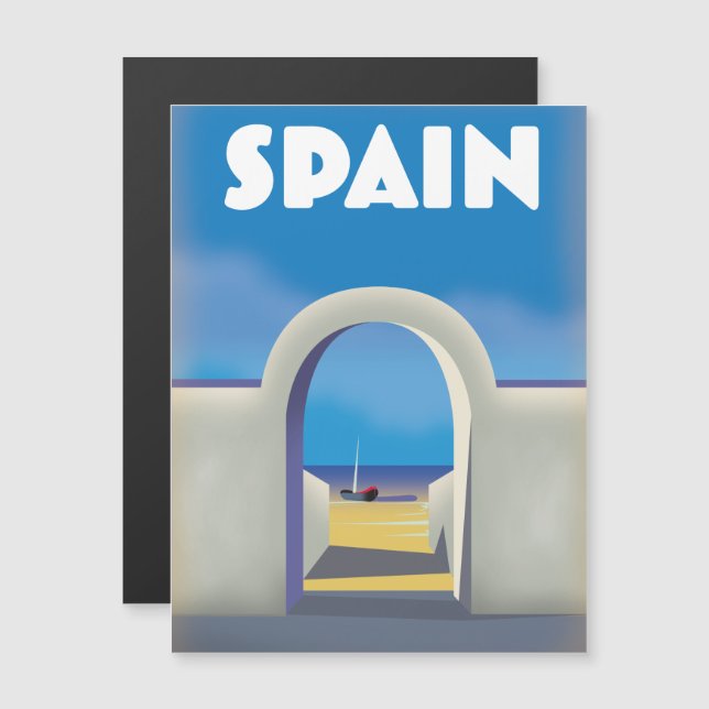 Arte de férias retrô na Espanha (Frente/Verso)