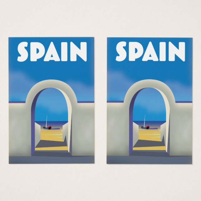 Arte de férias retrô na Espanha (Frente & Verso)