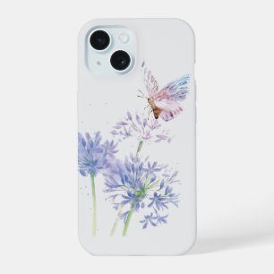 Arte de Flores de Jardim de Borboleta Aquarela